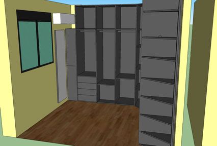 Vestidor completo vista 2